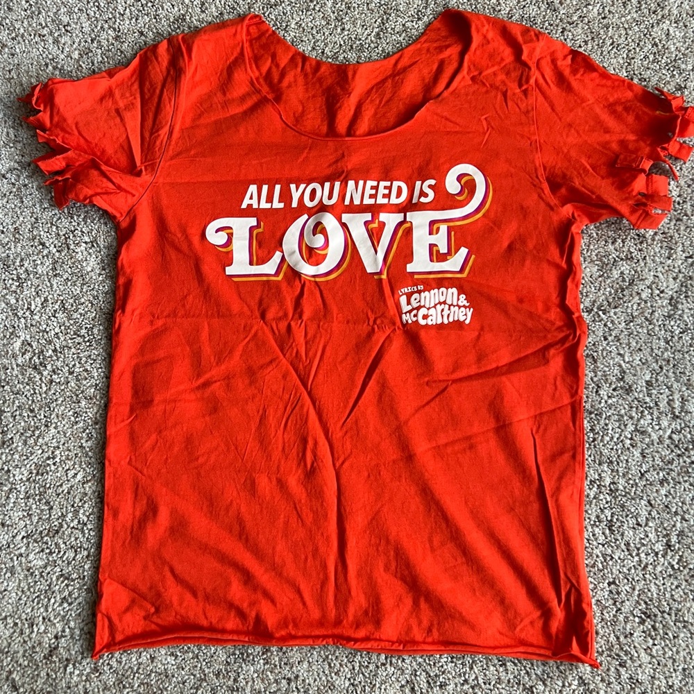 Zumba Fitness Orange "All You Need Is Love" Tee